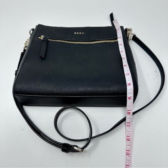DKNY Bryant Top Zip Black Square Crossbody Bag with Gold Hardware - Picture 7 of 7